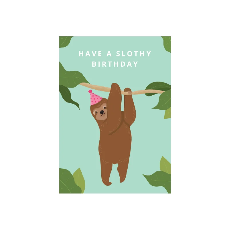 - Winter warm clothes for short-haired dogsIko Iko Cutie Animal Pun Card Birthday Sloth