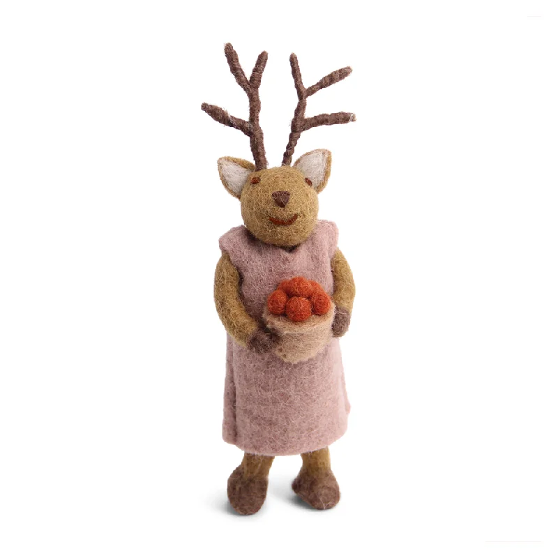 - Cat hair ball removal and hair removal creamEn Gry & Sif Fair Trade Felt Christmas Decoration Deer Girl with Berries