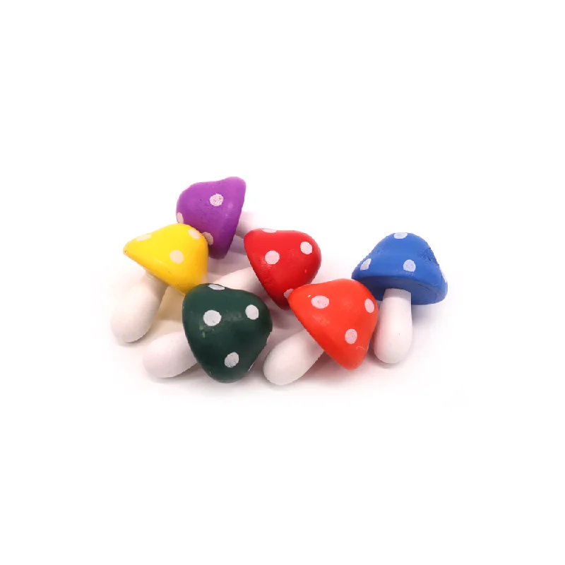 Pet ProductsWooden Coloured Toadstools Pack of 6