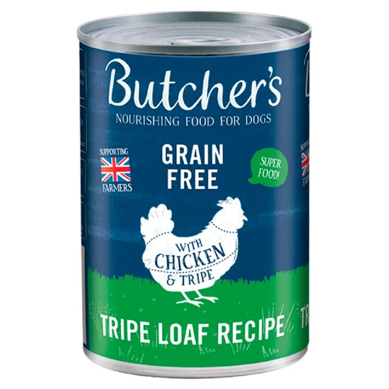 Dog FoodButcher's Chicken & Tripe Loaf Recipe Dog Food Tin 400g