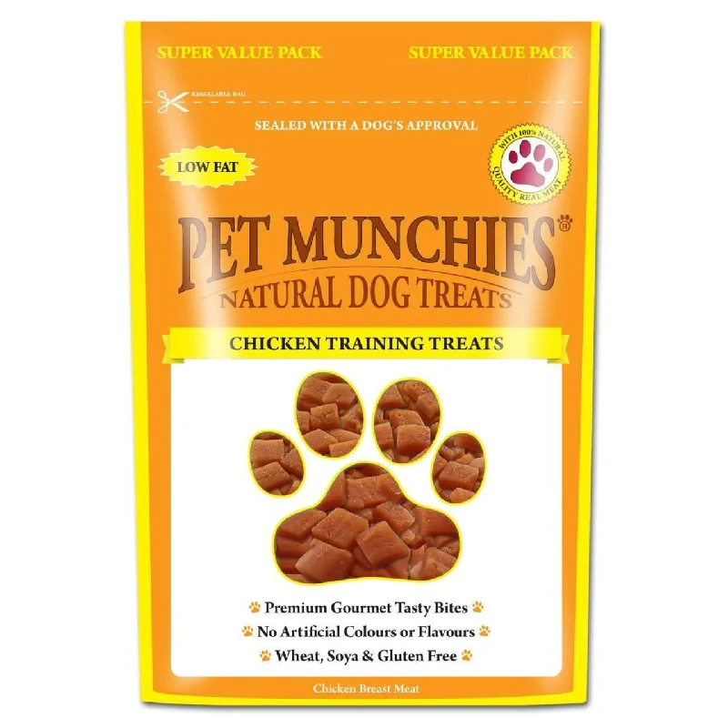 - High protein dog foodPet Munchies Chicken Training Dog Treats 150g