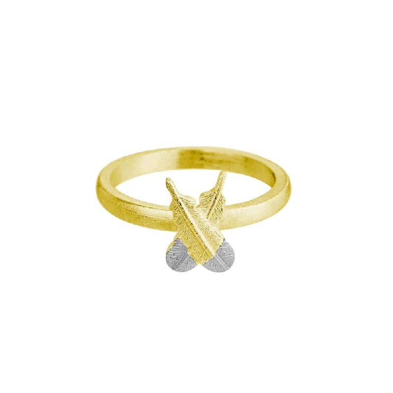  -Anti-scratch sofa protective coverLittle Taonga Ring Huia Cross Feather SiIver Tip on Gold