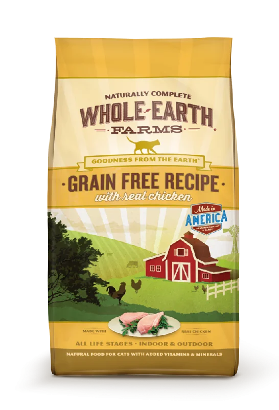    - Hypoallergenic cat food  Whole Earth Farms Grain Free Real Chicken Recipe Dry Cat Food