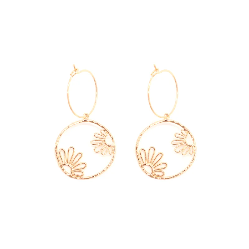 - Pet monitor with cameraPenny Foggo Earrings Circle of Flowers Gold