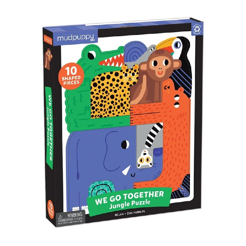 - Solid wood cat climbing frame customizedMudpuppy We go Together 10 Shaped Puzzle Pieces Jungle