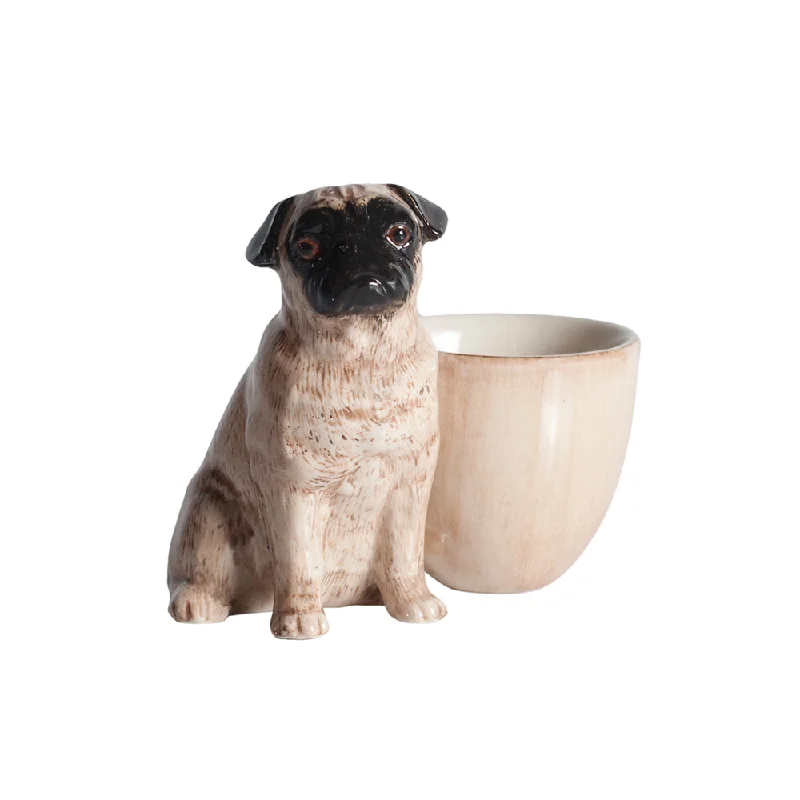 - Chinchilla cooling ice nest ceramic plateQuail Fawn Pug Sitting Egg Cup