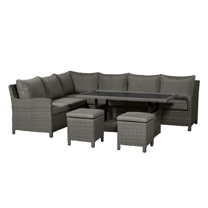 - Pet monitor with cameraParis Rattan Garden Corner Sofa by Royalcraft - 8 Seats Grey Cushions