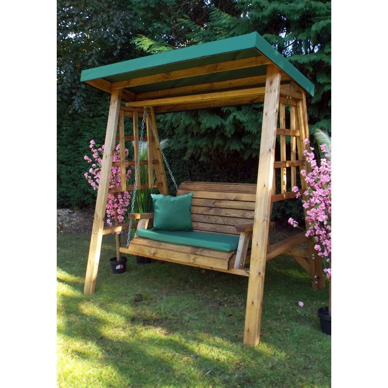 - Rabbit grass rack to prevent waste food boxDorset Garden Swing Seat by Charles Taylor - 2 Seats Green Cushions