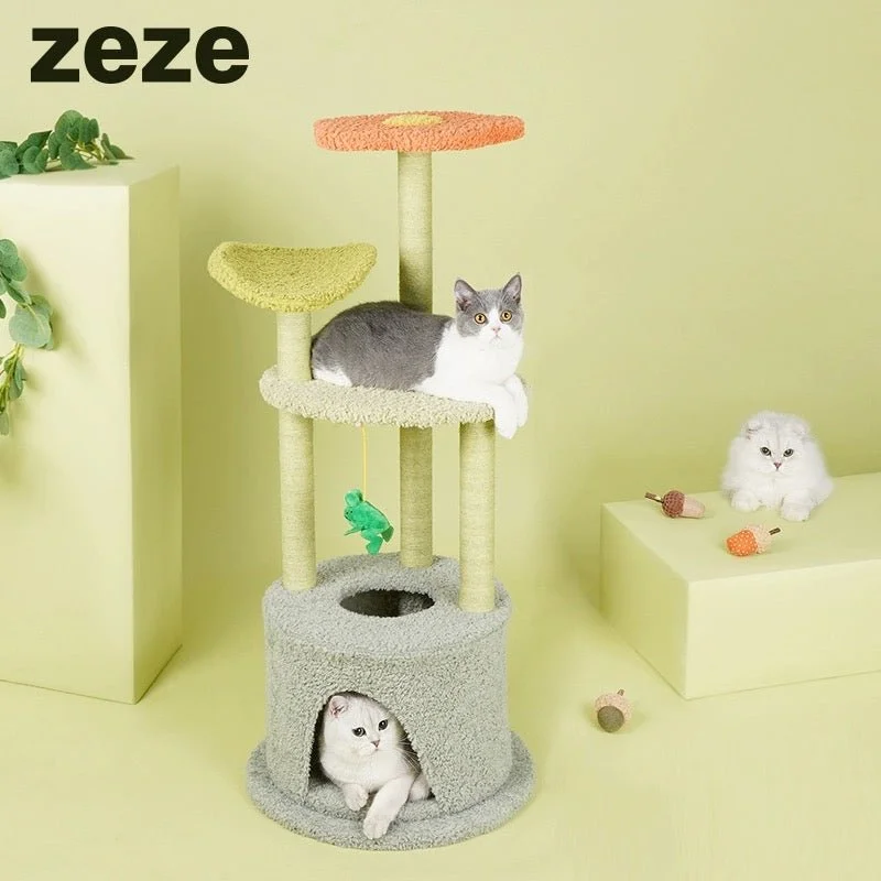 - Pet monitor with cameraZEZE Adora Flower Cat Tree