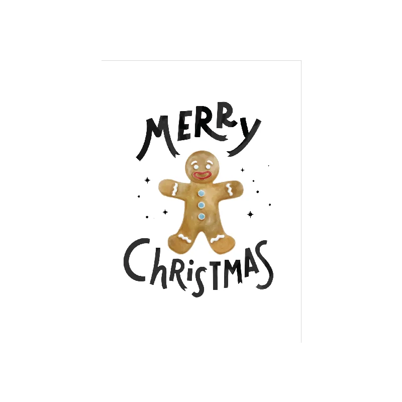  -Non-contact cat thermometerSteer Illustrations X Iko Iko Christmas Card Gingerbread Man White