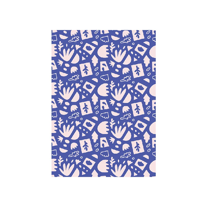 - Deodorizing cat litter tofu litterIko Iko Abstract Card Leaf Dark Blue Pink