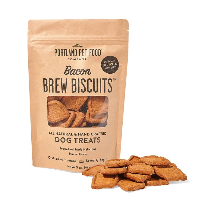 - Hypoallergenic dog foodBrew Biscuits with Bacon Dog Treats - 5oz.