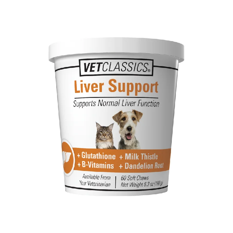 preventing the nails from growing too long and causing discomfort or damage to the pet.VetClassics Liver Support Soft Chew for Dogs & Cats