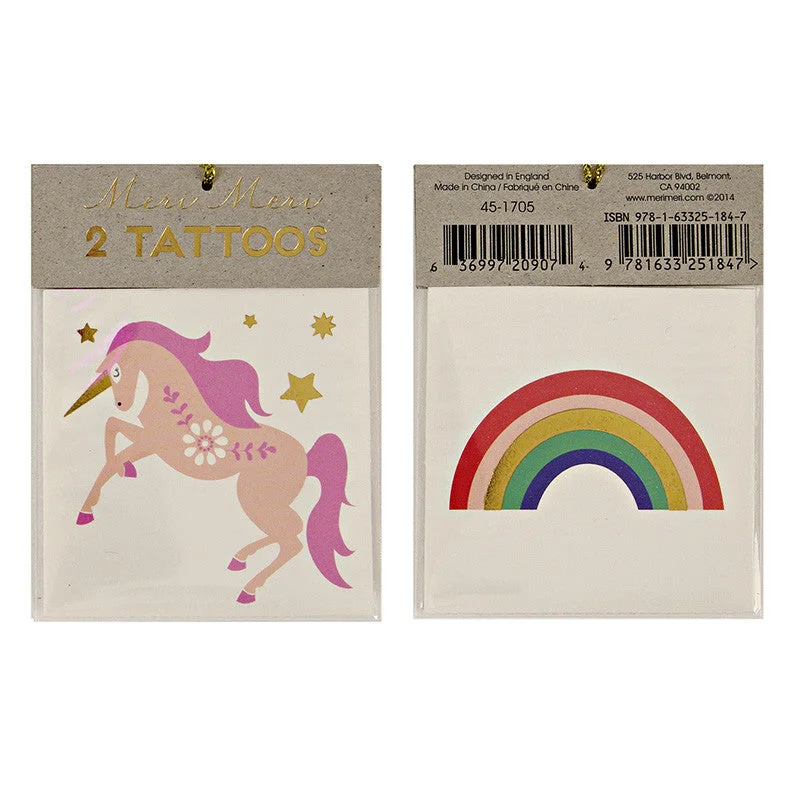 - Air box TSA certified check-inMeri Meri Tattoos Unicorn & Rainbow